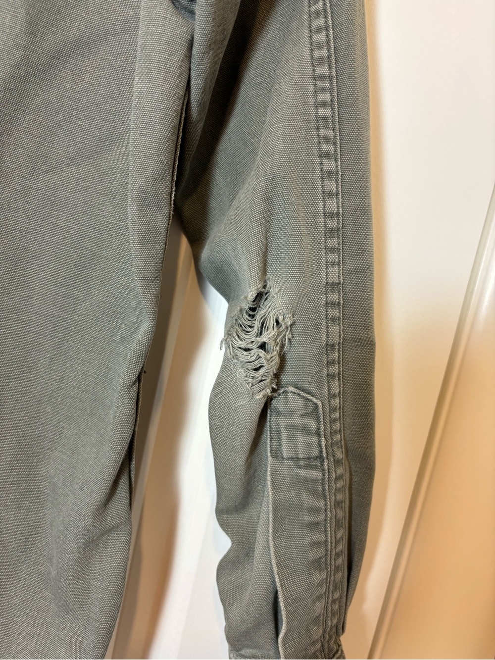 Tellason Olive green  Canvas Work Shirt Made in USA #451 - Picture 3 of 7